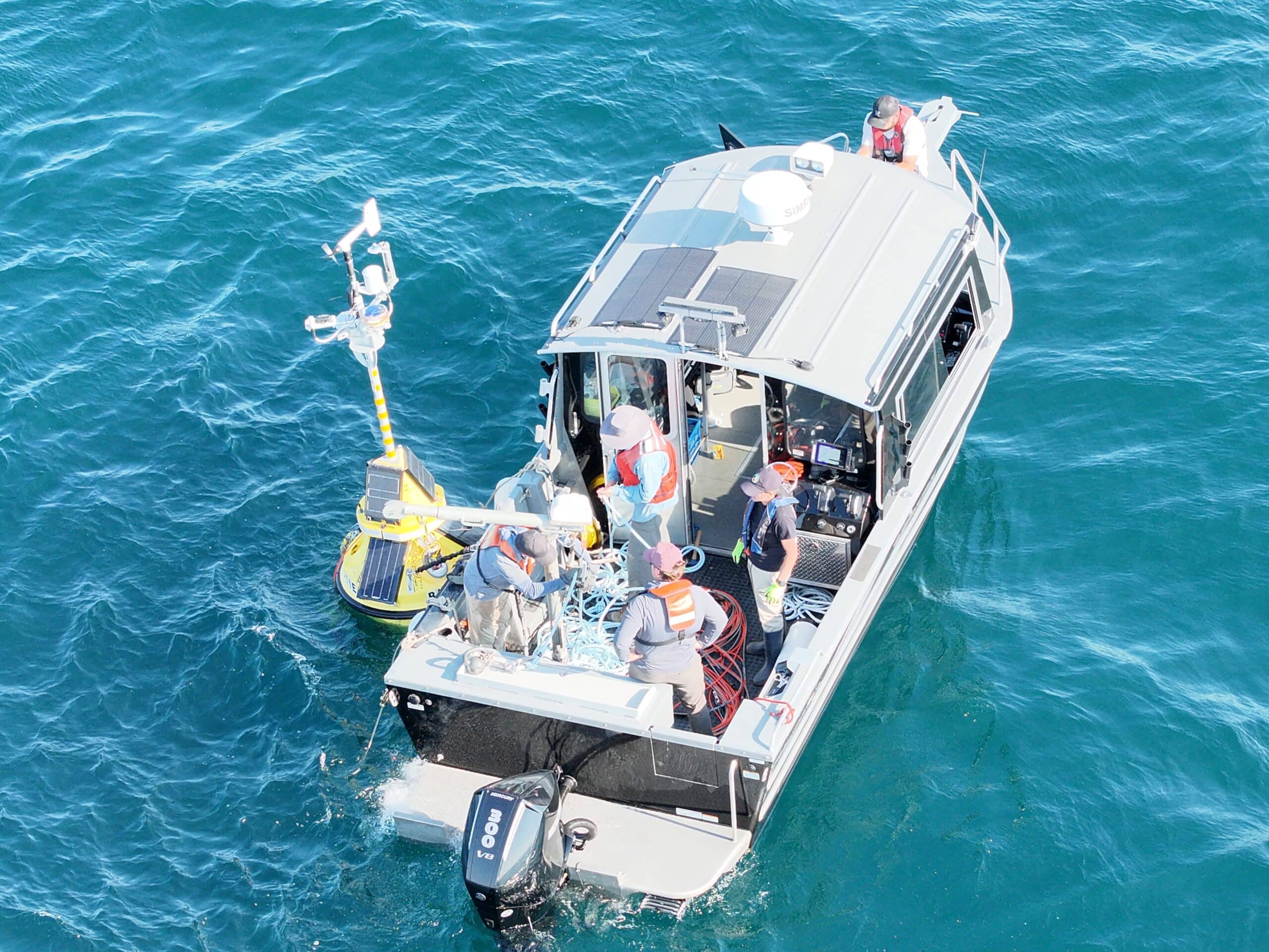 Boat launching buoy